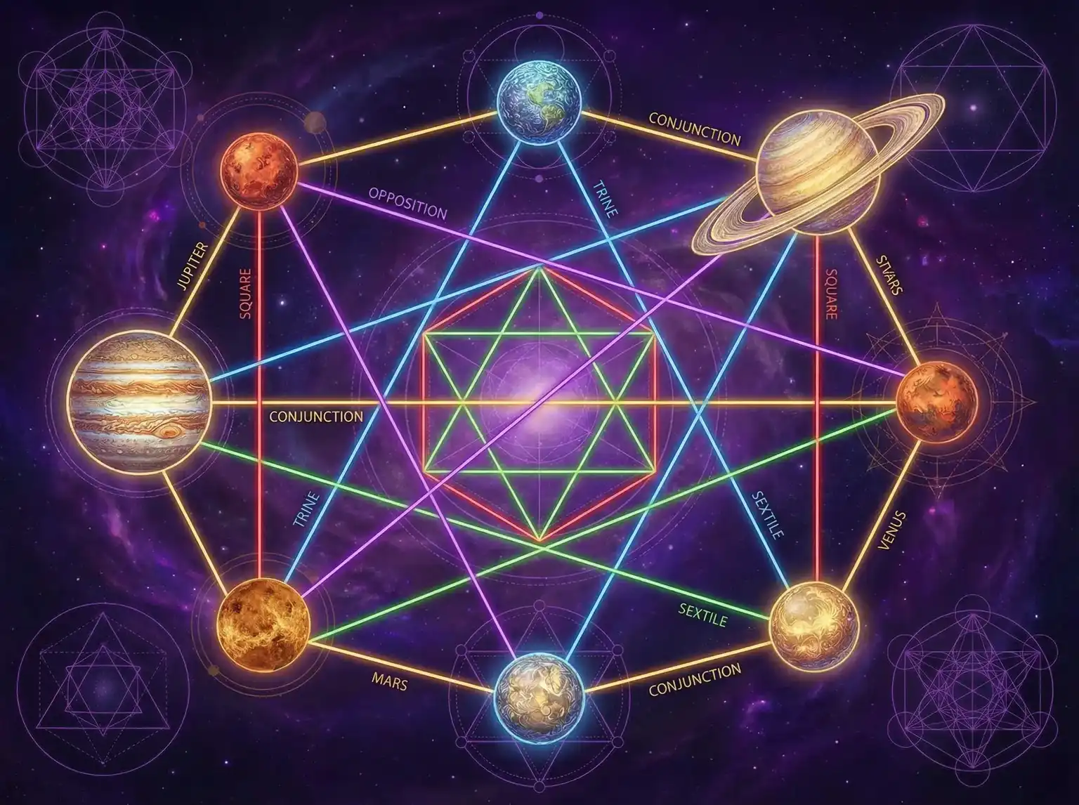 行星相位解读 - 欧美做真爱大 | 占星学进阶